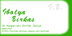 ibolya birkas business card
